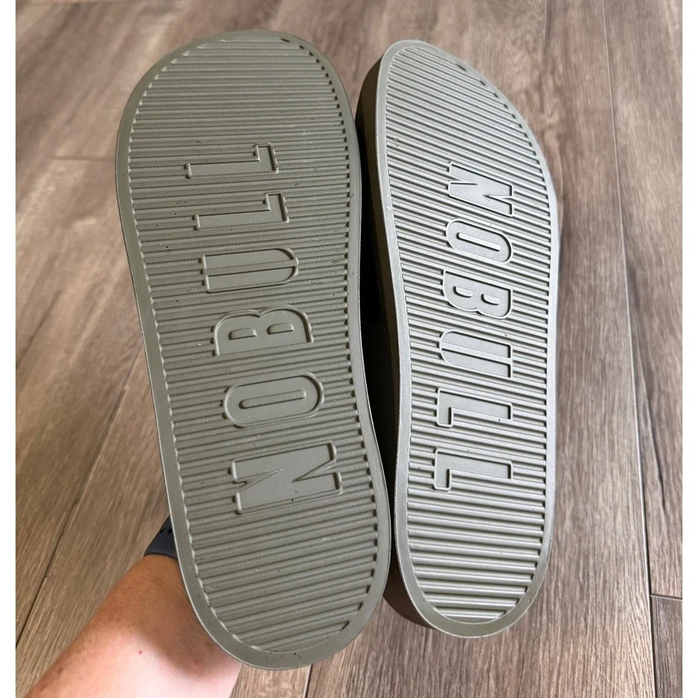 NOBULL Mens Slide Sandal Army Green Black Logo Mens 11 AS0011-AGB